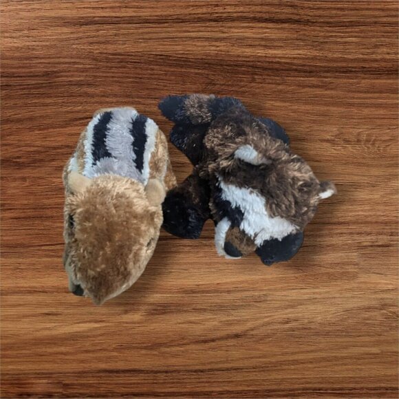 Aurora Chipmunk & Raccoon Plush Toy Set 8" Stuffed Animals - Picture 1 of 8